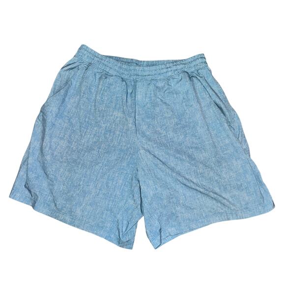 Lululemon Pace Breaker Shorts 7" Men's Size L Sunbleached Neo Blue Multi Swift - Picture 1 of 7
